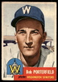 1953 Topps #108 Bob Porterfield Washington Senators VG-VGEX wrinkle SET BREAK!