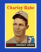 1958 Topps Set-Break #376 Charley Rabe EX-EXMINT *GMCARDS*