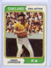 1974 TOPPS DERON JOHNSON #312 OAKLAND A's AS SHOWN FREE COMBINED SHIPPING