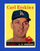 1958 Topps Set-Break #258 Carl Erskine VG-VGEX *GMCARDS*