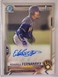 2021 Bowman Chrome Eduarqui Fernandez 1st Prospect Auto #CPA-EF Brewers