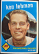 1959 Topps #31 KEN LEHMAN  Philadelphia Phillies MLB baseball card EX/MT