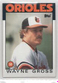 1986 Topps Baseball Card #173 Wayne Gross-Orioles