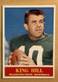 King Hill 1964 Philadelphia Football Card #134, NM, Philadelphia Eagles 