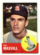 1963 Topps #49 Dal Maxvill ROOKIE Baseball Card - St. Louis Cardinals