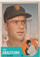 1963 TOPPS JOE AMALFITANO SAN FRANCISCO GIANTS #199 (REVIEW PICS) (VG-EX) - 594