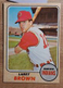 1968 TOPPS baseball #197 Larry Brown Cleveland Indians VG-NM 