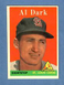 1958 Topps baseball set break-#125- Al DARK-CARDINALS-NEAR MINT++ !!