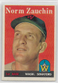 1958 Topps #422 NORM ZAUCHIN Washington Senators EX-EXMINT **free shipping**