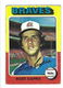 Nice 1975 Topps card of Atlanta Braves P. Buzz Capra #105..VgEx