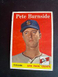 1958 Topps Baseball Card #211 Pete Burnside, San Francisco Giants, VGGGGG-