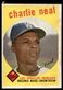 1959 Topps #427 Charlie Neal Los Angeles Dodgers VG-VGEX NO RESERVE!