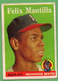 1958 Topps Baseball #17 Felix Mantilla Milwaukee Braves