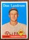 1958 Topps #291 - Don Landrum - Philadelphia Phillies