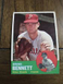 1963 Topps Dennis Bennett Philadelphia Phillies Pitcher Baseball Card #56 Rookie