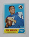 1968 Topps Football #25 Don Meredith Cowboys MINT -