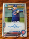 2021 bowman chrome kohl franklin 1st auto #cpa-kf CHICAGO CUBS 