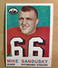 Mike Sandusky 1959 Topps Football Card #136, NM, Pittsburgh Steelers 