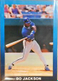 1990 BLUE Border SWING #NNO Bo Jackson NICE Kansas City Royals RARE!