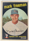 1959 Topps #532 Mark Freeman KC Athletics EX! High #! NO creases, stains, marks!