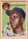 1954 TOPPS BASEBALL #81 DAVE HOSKINS INDIANS SHARP TAPE MARK READ