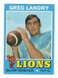 1971 Topps  #11  Greg Landry  Detroit Lions   VG-EX   All Star