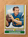 1974 Topps John (Johnny) Unitas #150 football card San Diego Chargers. HOF!