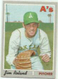 1970 Topps Baseball #719 Jim Roland, A's HI#