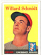 1958 Topps Baseball #214 Willard Schmidt (MB)