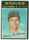 1971 Topps Baseball #663 Marv Staehle - Atlanta Braves HI#