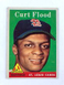 CURT FLOOD, 1958 TOPPS #464 -CARDINALS -  ROOKIE CARD