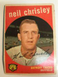 1959 Topps Baseball Card - #189 Neil Chrisley Detroit Tigers