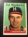 Ed Eddie Mathews 1958 Topps Vintage Baseball Card #440 SHARP CLEAN!! Braves HOF