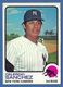 VINTAGE 1973 TOPPS BASEBALL CARD #103 CELERINO SANCHEZ YANKEES NM-MINT