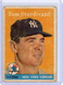 1958 TOPPS TOM STURDIVANT #127 NEW YORK YANKEES AS SHOWN FREE COMBINED SHIPPING