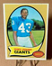 1970 TOPPS 🏈 SPIDER LOCKHART #17, N.Y. Giants  -  NM/MT