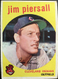 1959 Topps #355 JIM PIERSALL  Cleveland Indians baseball card  VG/EX