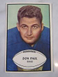 1953 Bowman Football Card #47 Don Paul NRMT-NRMT+ Condition RC