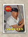 1969 Topps Baseball Mickey Mantle #500 New York Yankees HOF **NO CREASES** GOOD