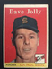 1958 TOPPS #183 DAVE JOLLY SAN FRANCISCO GIANTS crease