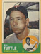 1963 Topps #127 Bill Tuttle - Minnesota Twins - Very Good Cond