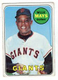 1969 Topps #190 Willie Mays - San Francisco Giants, Good - Very Good Condition