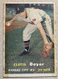 1957 Topps #121 Cletis Boyer RC Rookie Card! VG! NO Creases! KC Athletics! Tape.