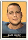 1961 Topps #91 SAM HUFF VG New York Giants Football Trading Card 