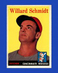 1958 Topps Set-Break #214 Willard Schmidt NR-MINT *GMCARDS*