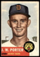 1953 Topps #211 J.W. Porter RC Detroit Tigers VG-VGEX SET BREAK!