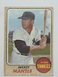 1968 Topps - #280 Mickey Mantle HOF Vintage