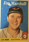 Jim Marshall 1958 Topps Baltimore Orioles rookie baseball card (#441 - RC)