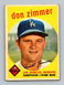 1959 Topps #287 Don Zimmer VG-VGEX Los Angeles Dodgers HOF Baseball Card