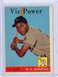 1958 TOPPS VIC POWER #406 KANSAS CITY A's AS SHOWN FREE COMBINED SHIPPING